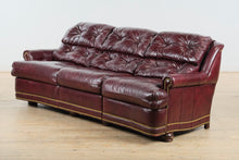 Load image into Gallery viewer, Merlot Reclining Leather Couch
