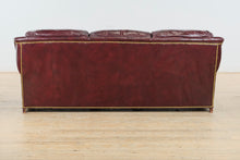 Load image into Gallery viewer, Merlot Reclining Leather Couch
