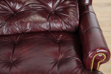 Load image into Gallery viewer, Merlot Reclining Leather Couch
