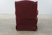 Load image into Gallery viewer, Burgundy Upholstered Wingback Rocker Recliner Chair
