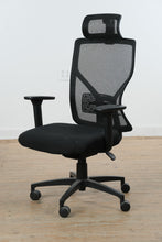 Load image into Gallery viewer, Black Mesh Ergonomic Office Chair with Headrest Adjustable Swivel Task Chair
