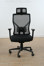 Load image into Gallery viewer, Black Mesh Ergonomic Office Chair with Headrest Adjustable Swivel Task Chair
