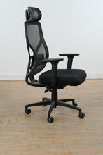 Load image into Gallery viewer, Black Mesh Ergonomic Office Chair with Headrest Adjustable Swivel Task Chair

