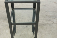 Load image into Gallery viewer, Modern Black Metal and Glass Pedestal Plant Stand Display Table
