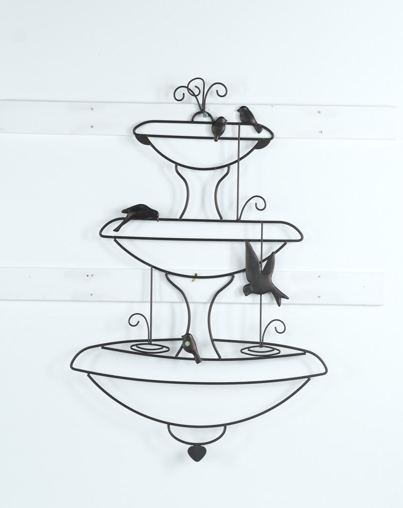 Metal Bird Bath Wall Art – 27.5