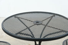 Load image into Gallery viewer, Black Wrought Iron Mesh Patio Bistro Set with Round Table and 2 Chairs
