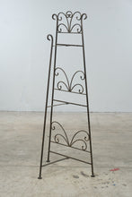 Load image into Gallery viewer, Tall Metal Folding Bakers Rack Plant Stand Scrollwork 54 Inch
