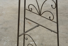 Load image into Gallery viewer, Tall Metal Folding Bakers Rack Plant Stand Scrollwork 54 Inch
