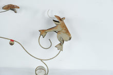 Load image into Gallery viewer, Metal Frog Butterfly Garden Wall Art Floral Scrollwork 36 x 22
