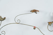 Load image into Gallery viewer, Metal Frog Butterfly Garden Wall Art Floral Scrollwork 36 x 22
