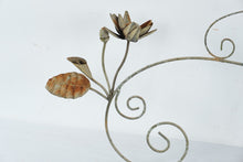 Load image into Gallery viewer, Metal Frog Butterfly Garden Wall Art Floral Scrollwork 36 x 22
