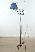 Load image into Gallery viewer, Black Wrought Iron Height Adjustable Floor Lamp
