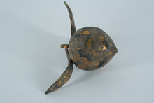 Load image into Gallery viewer, Handcrafted Rustic Metal Peach Sculpture – Distressed Painted Folk Art Décor – 7”
