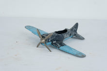 Load image into Gallery viewer, Vintage Hubley Kiddie Toy Folding Wing Airplane Lancaster PA Blue Metal Plane

