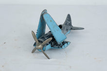 Load image into Gallery viewer, Vintage Hubley Kiddie Toy Folding Wing Airplane Lancaster PA Blue Metal Plane
