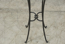 Load image into Gallery viewer, Vintage Wrought Iron Round Glass Plant Stand Accent Table 28 Inch
