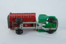 Load image into Gallery viewer, Vintage Hubley Dump Truck Green Red Pressed Steel Cast Metal Made in USA
