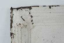 Load image into Gallery viewer, Antique Pressed Tin Ceiling Panel 49 x 25 Floral Architectural Salvage White
