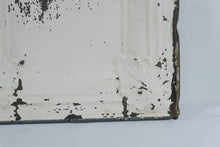 Load image into Gallery viewer, Antique Pressed Tin Ceiling Panel 49 x 25 Floral Architectural Salvage White
