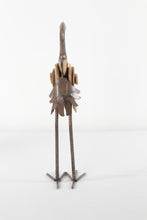 Load image into Gallery viewer, Metal &amp; Wood Crane Sculpture - Head Up
