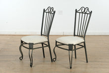 Load image into Gallery viewer, Ornate Metal &amp; Glass Dining Set – 5-Piece Square Table with Sculpted Metal Base
