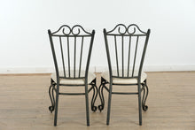 Load image into Gallery viewer, Ornate Metal &amp; Glass Dining Set – 5-Piece Square Table with Sculpted Metal Base
