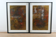 Load image into Gallery viewer, B Foreman Abstract Art Pair Framed Contemporary Mixed Media Style Wall Decor 33x48
