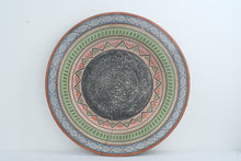 Load image into Gallery viewer, Mexican Aztec Calendar Pottery Wall Plate 21 Inch Hand Painted Style Repaired
