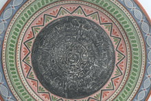 Load image into Gallery viewer, Mexican Aztec Calendar Pottery Wall Plate 21 Inch Hand Painted Style Repaired
