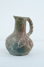 Load image into Gallery viewer, Mexican Pottery Pitcher 11 Inch Rustic Grapevine Relief Twisted Handle Folk Art
