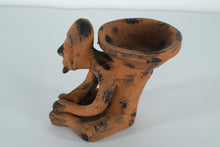 Load image into Gallery viewer, Handmade Mexico Terracotta Seated Figure Vessel – Rustic Folk Art Sculpture, 6" Wide
