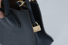 Load image into Gallery viewer, Michael Kors Mercer Navy Blue Leather Small Satchel Crossbody Bag
