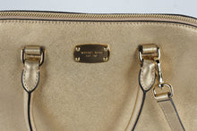 Load image into Gallery viewer, Michael Kors Gold Metallic Satchel Crossbody Handbag - Online Only
