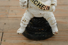 Load image into Gallery viewer, Antique Michelin Man Cast Iron Coin Bank Detroit 1918 Advertising Figure
