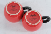 Load image into Gallery viewer, Disney Store Mickey Mouse Pants Coffee Mugs Red Black Ceramic Set of 2
