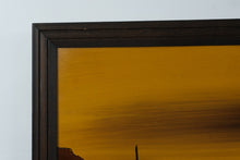 Load image into Gallery viewer, Mid Century Modern Coastal Seascape Painting Signed Ryan Original Board Art 51x27

