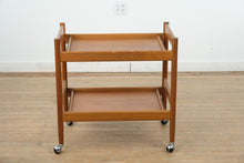 Load image into Gallery viewer, Mid-Century Two-Tier Rolling Cart
