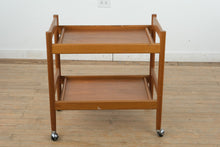 Load image into Gallery viewer, Mid-Century Two-Tier Rolling Cart
