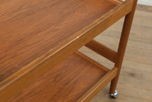 Load image into Gallery viewer, Mid-Century Two-Tier Rolling Cart
