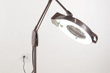 Load image into Gallery viewer, Mid Century Industrial Dazor Floating Magnifying Floor Lamp
