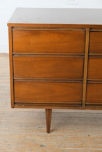Load image into Gallery viewer, Mid Century Modern Walnut 9 Drawer Dresser- Online Only
