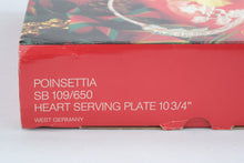 Load image into Gallery viewer, Mikasa Crystal Poinsettia Heart Serving Plate 10 Inch Vintage West Germany
