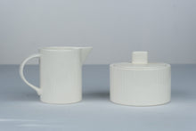Load image into Gallery viewer, Mikasa Corduroy White 33 Piece Ironstone Dinnerware Set Service for 8
