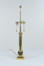 Load image into Gallery viewer, United States Military Academy West Point Brass Table Lamp Dual Socket Vintage
