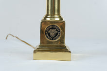 Load image into Gallery viewer, United States Military Academy West Point Brass Table Lamp Dual Socket Vintage
