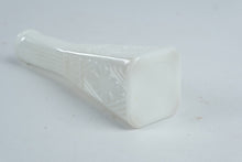Load image into Gallery viewer, Vintage Anchor Hocking Stars and Bars White Milk Glass Bud Vase 9 Inch
