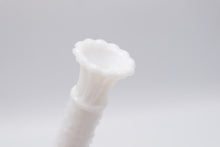 Load image into Gallery viewer, Fenton Milk Glass 9 Inch Bud Vase White Geometric Diamond Pattern
