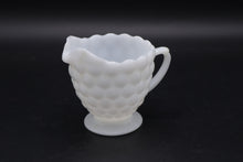 Load image into Gallery viewer, Vintage Milk Glass Hobnail Creamer and Sugar Bowl Set
