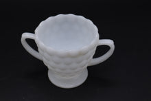 Load image into Gallery viewer, Vintage Milk Glass Hobnail Creamer and Sugar Bowl Set
