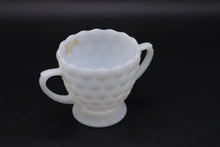 Load image into Gallery viewer, Vintage Milk Glass Hobnail Creamer and Sugar Bowl Set
